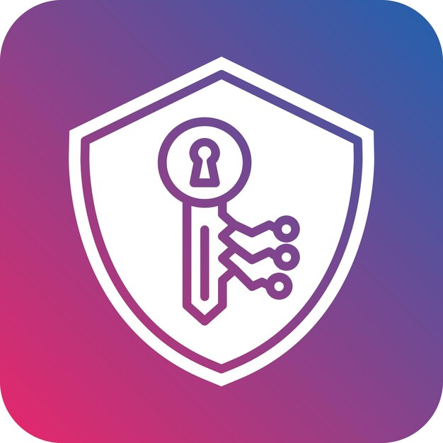 Vector Design Private Key Icon Style