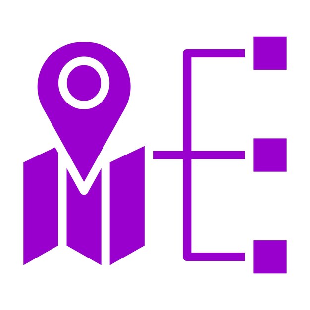 Vector Design Process Map Icon Style