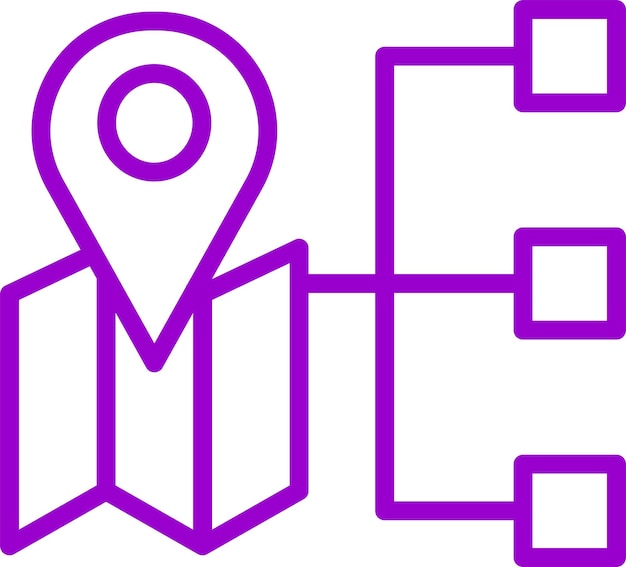 Vector Design Process Map Icon Style