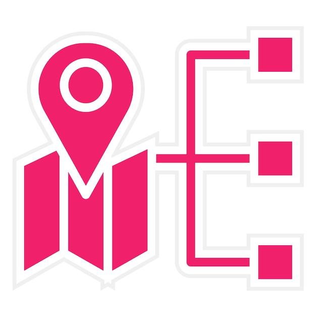 Vector Design Process Map Icon Style