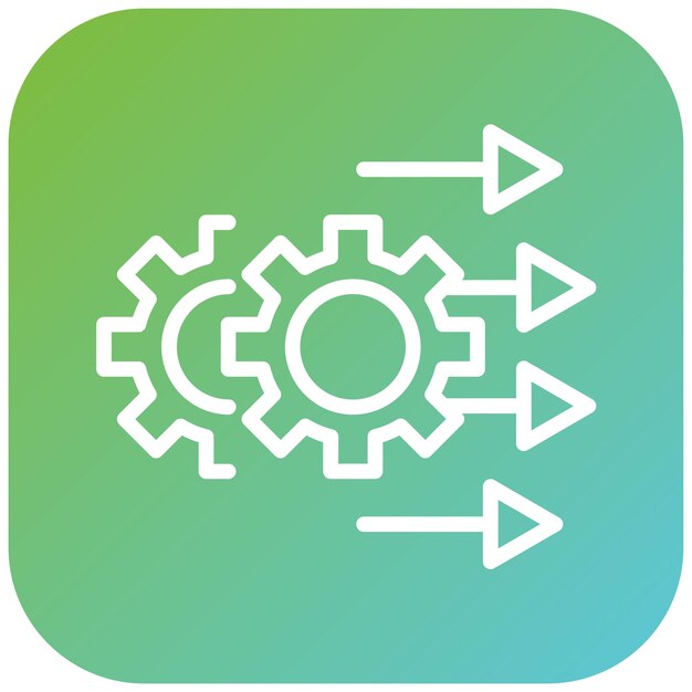 Vector Design Process Optimization Icon Style