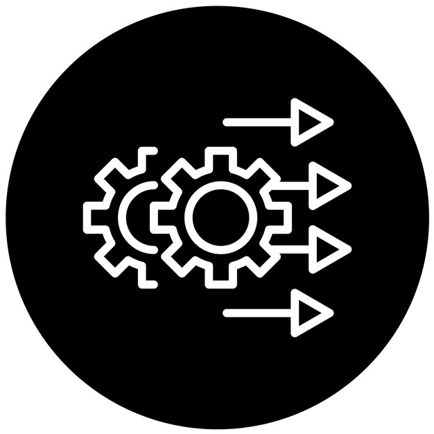 vector design process optimization icon style