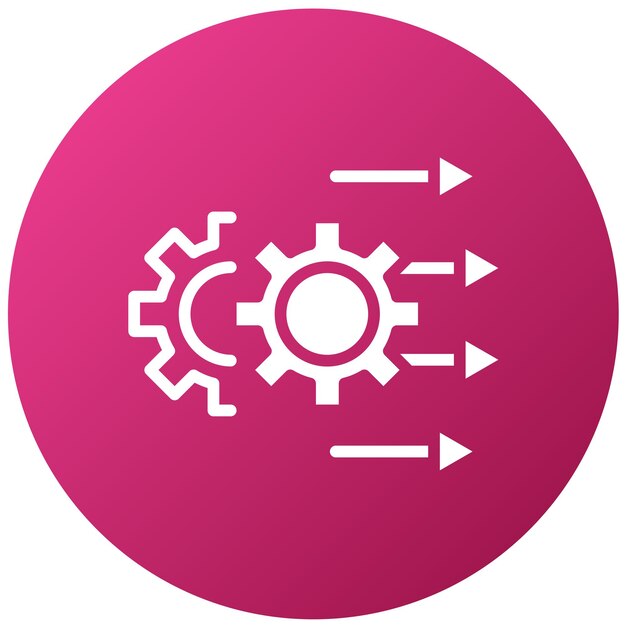 Vector Design Process Optimization Icon Style