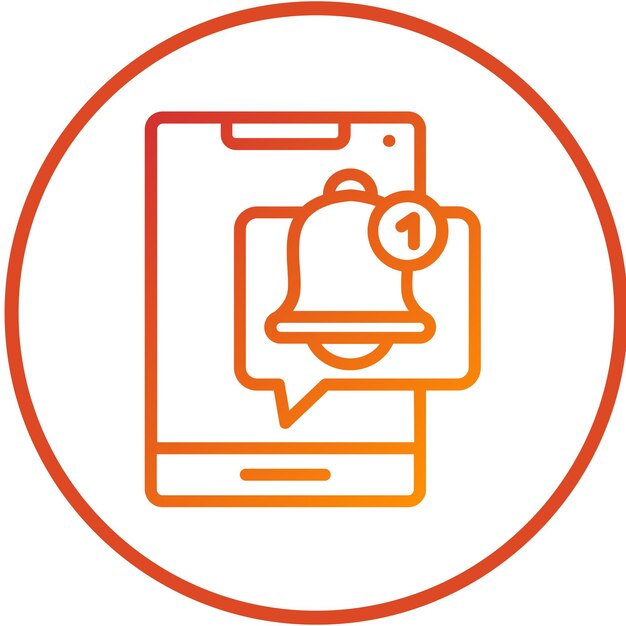 vector design push notifications icon style