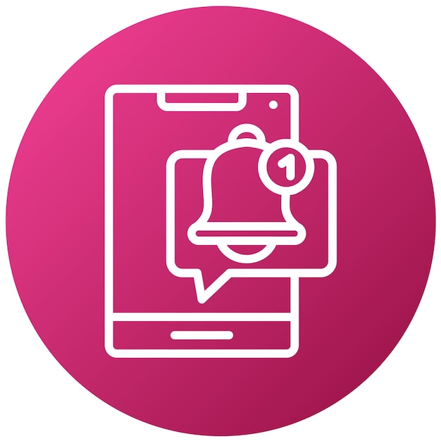 vector design push notifications icon style