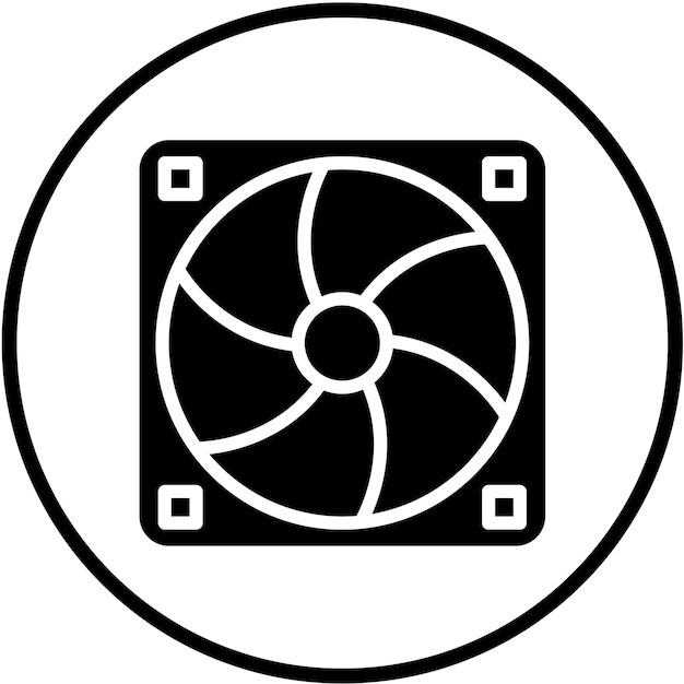 Vector Design PWM Fan Icon Style