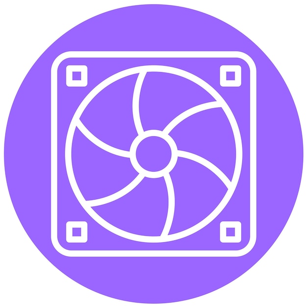 Vector Design PWM Fan Icon Style