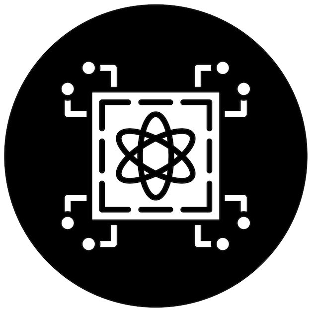 Vector Design Quantum Computing Icon Style