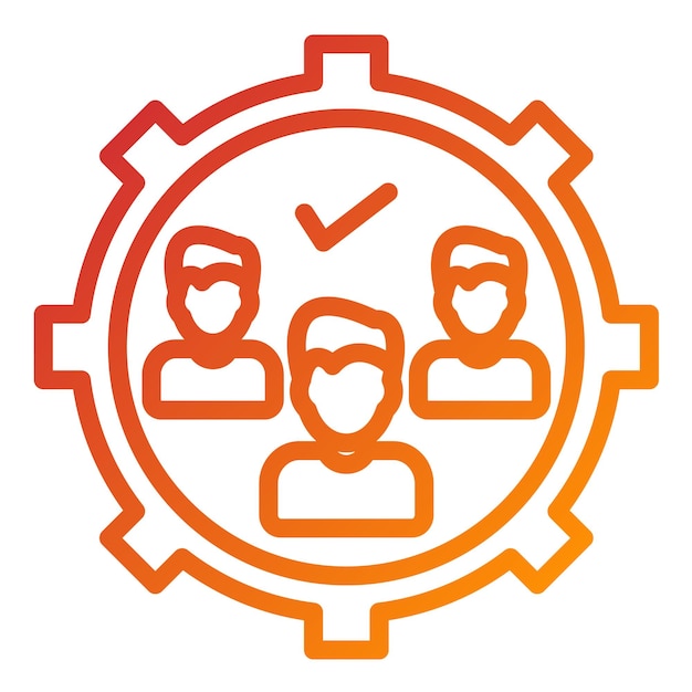 Vector Design Queue Management Icon Style