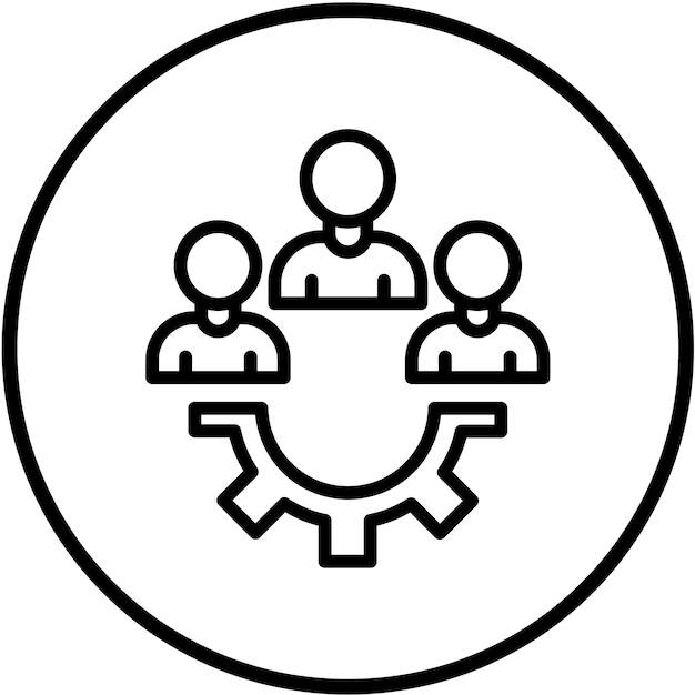 vector design queueing system icon style
