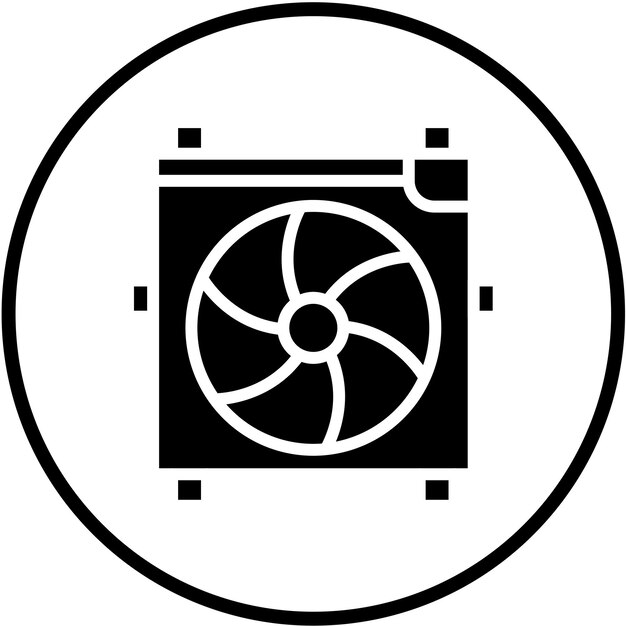 Vector Design Radiator Fan Icon Style