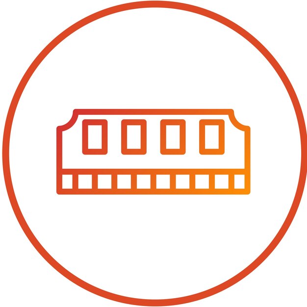 Vector Design Random Access Memory Icon Style
