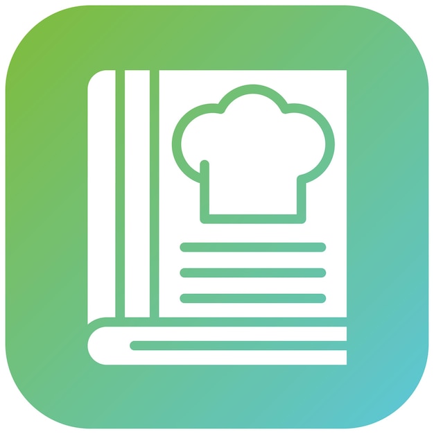 Vector Design Recipe Book Icon Style