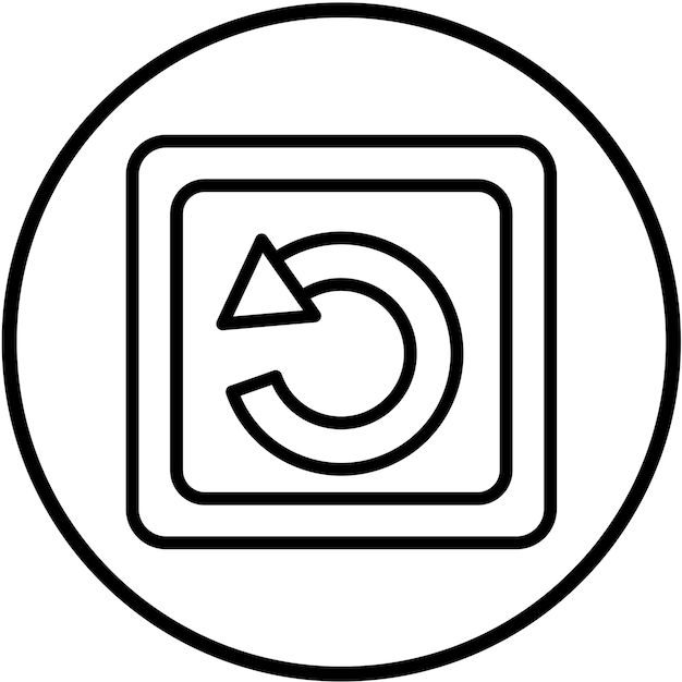 Vector Design Reset Button Icon Style