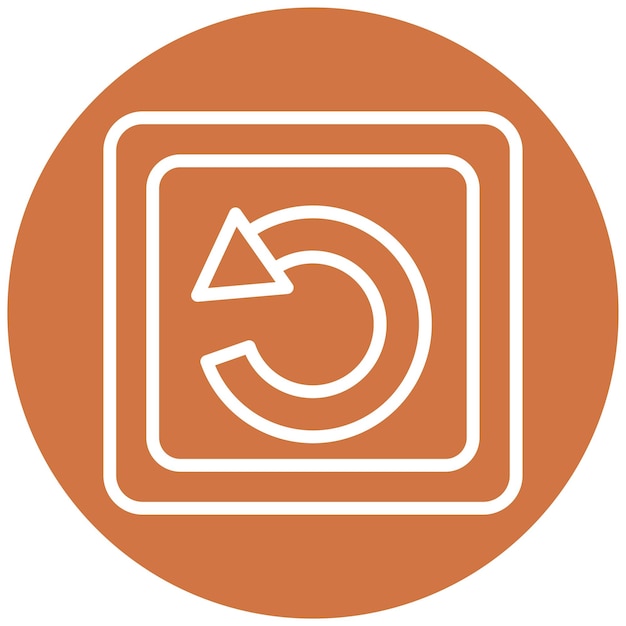 vector design reset button icon style