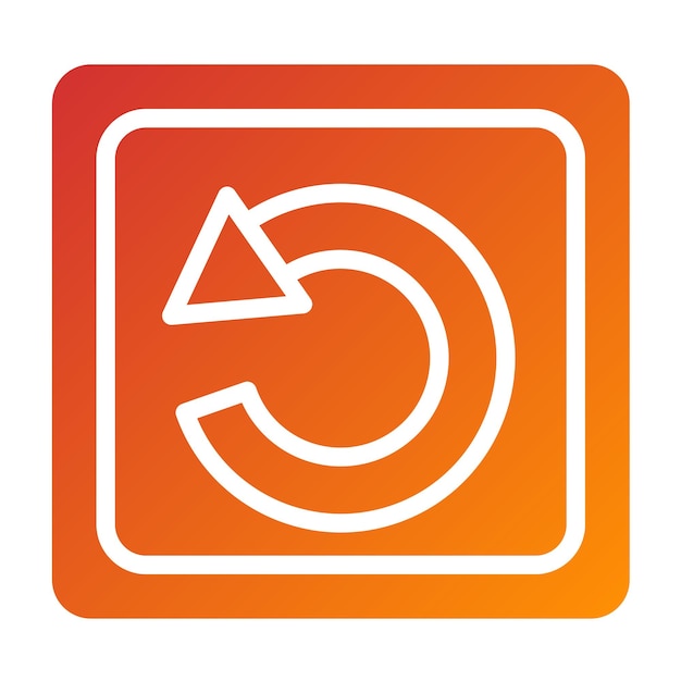 vector design reset button icon style