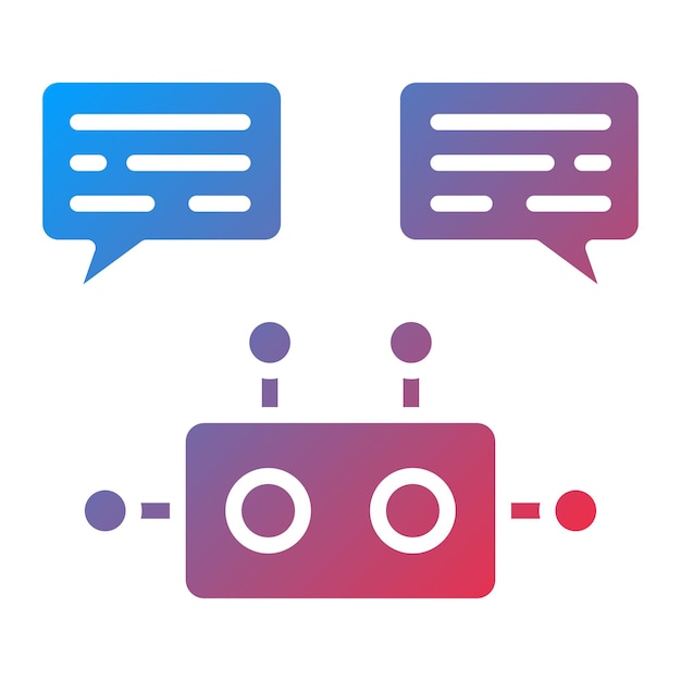 Vector Design Robot Assistant Icon Style