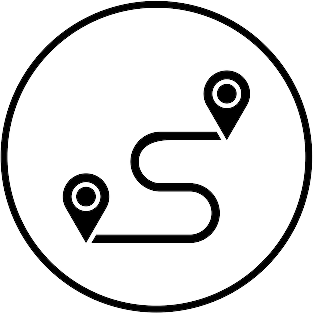 Vector Design Route Icon Style