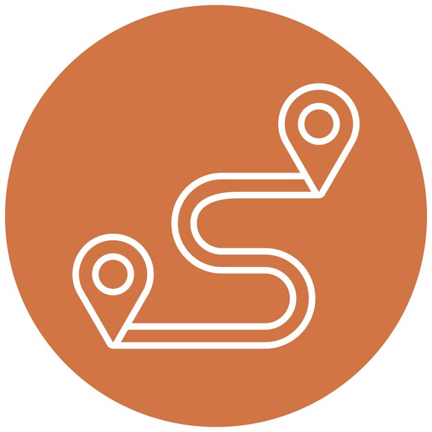 Vector Design Route Icon Style