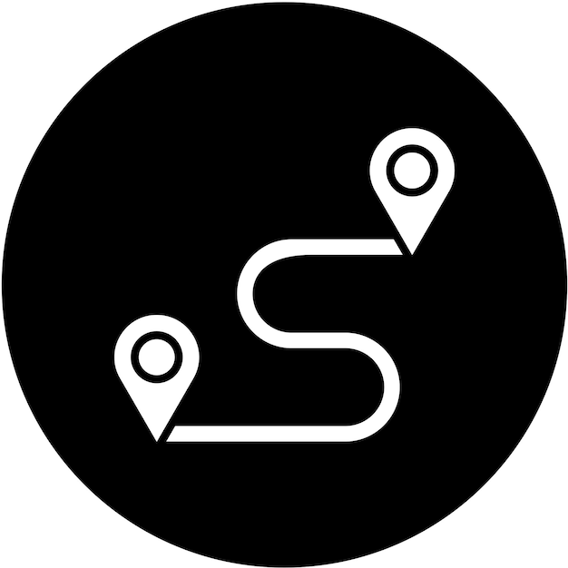 Vector Design Route Icon Style
