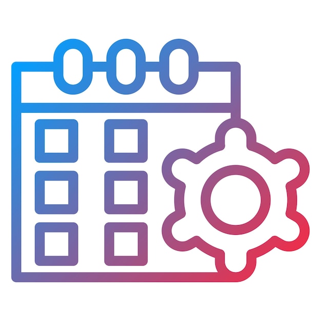 Vector Design Schedule Procedure Icon Style