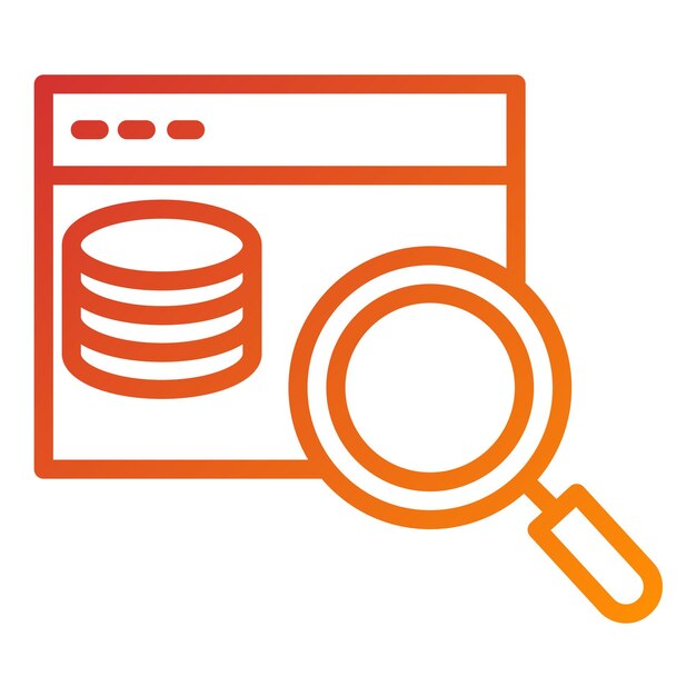 Vector Design Search Database Icon Style
