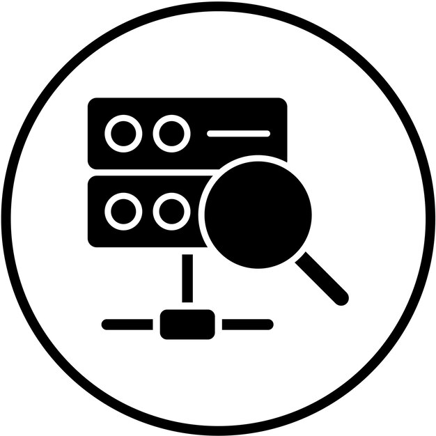 Vector Design Search Database Icon Style