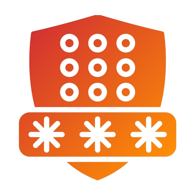 Vector Design Secure Code Icon Style