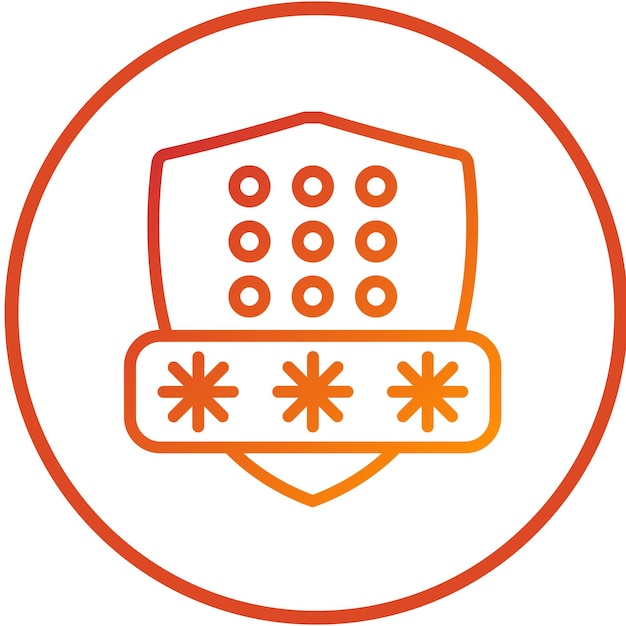 Vector Design Secure Code Icon Style