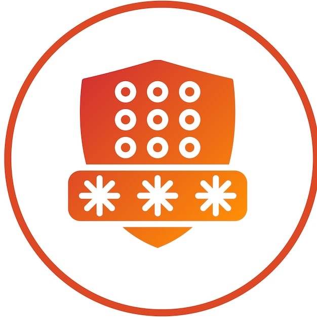 Vector Design Secure Code Icon Style