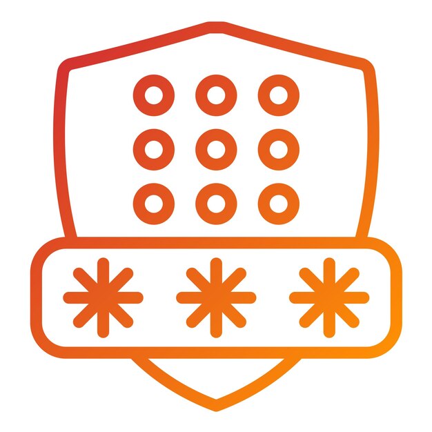 Vector Design Secure Code Icon Style