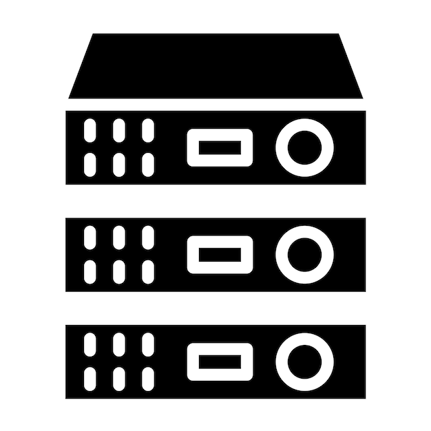 Vector Design Server Chassis Icon Style