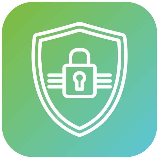 Vector Design Shield Lock Icon Style