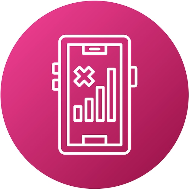 Vector Design Signal Cellular Null Icon Style