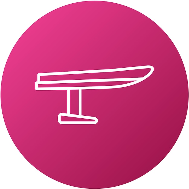 Vector Design Sit Down Hydrofoiling Icon Style