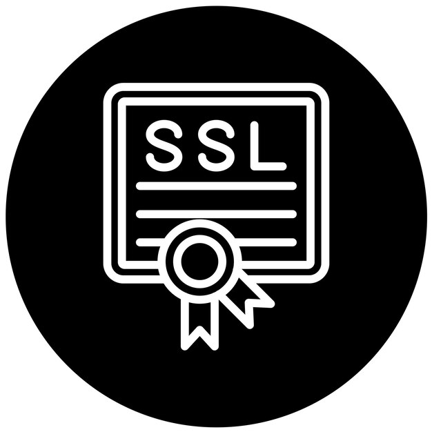 Vector Design SSL Certificate Icon Style