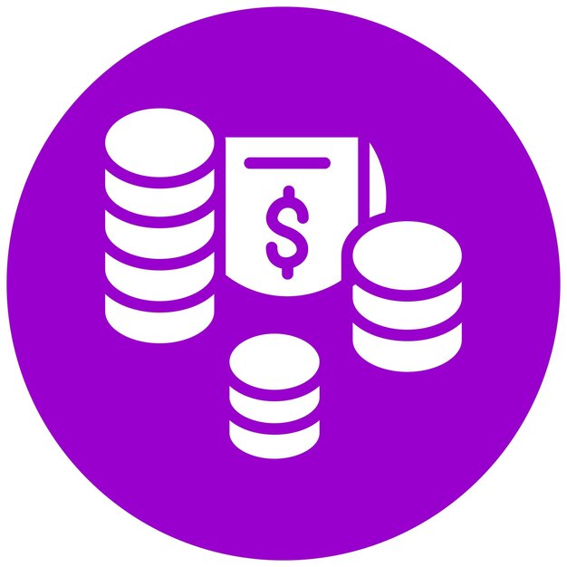 Vector Design Stack Of Coins Icon Style