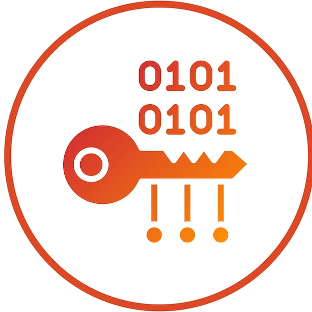 Vector Design Strong Key Encryption Icon Style