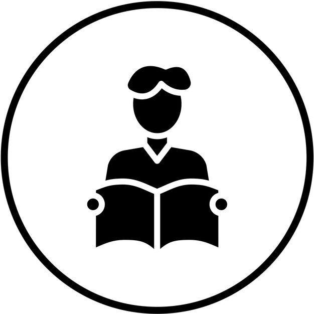 Vector Design Student Book Icon Style