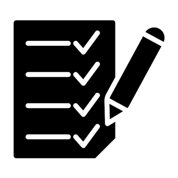 Vector Design Student Test Icon Style
