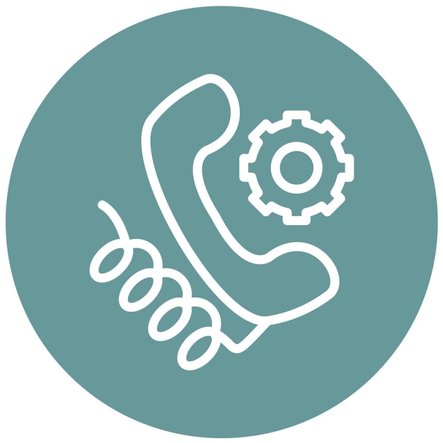 Vector Design Support Line Icon Style