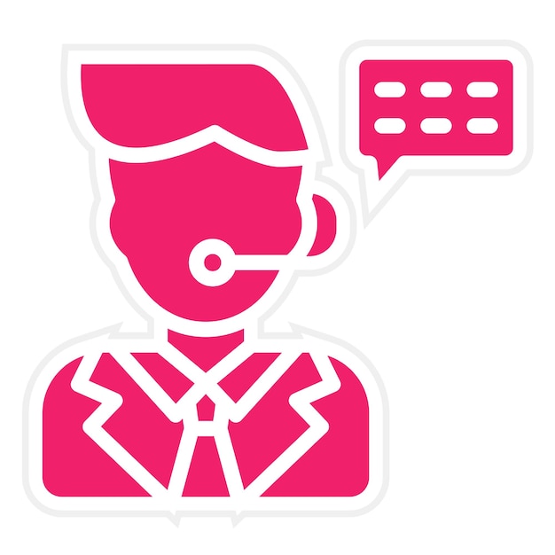 Vector Design Talk Center Icon Style