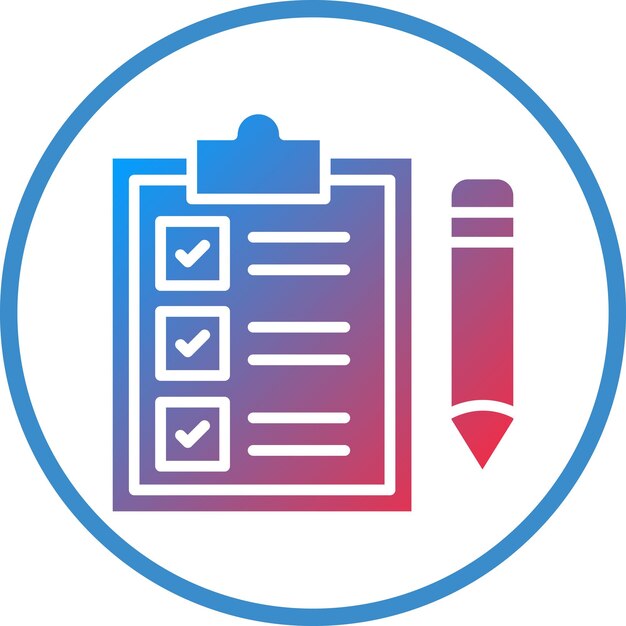 Vector Design Tasks Checklist Icon Style