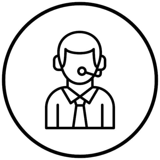 Vector Design Telemarketer Icon Style