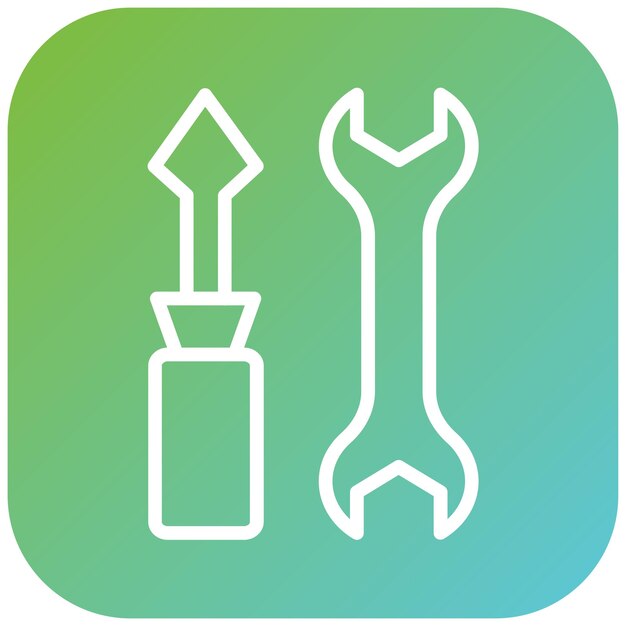 Vector Design Tools Settings Icon Style