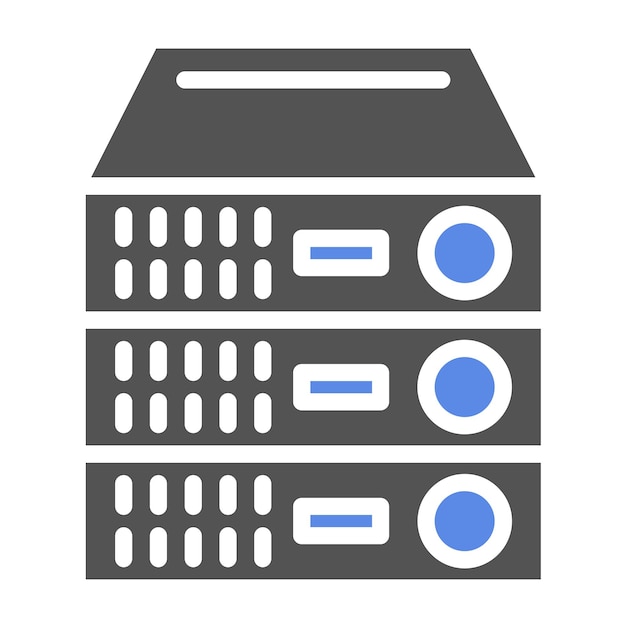 Vector Design Tower Server Icon Style