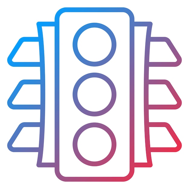 Vector Design Traffic Light Icon Style