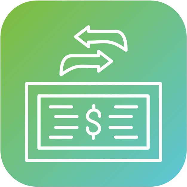 Vector Design Transfer Amount Icon Style