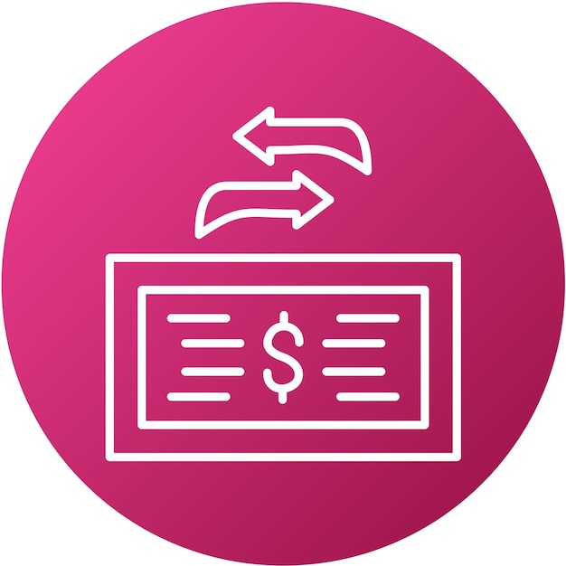 Vector Design Transfer Amount Icon Style