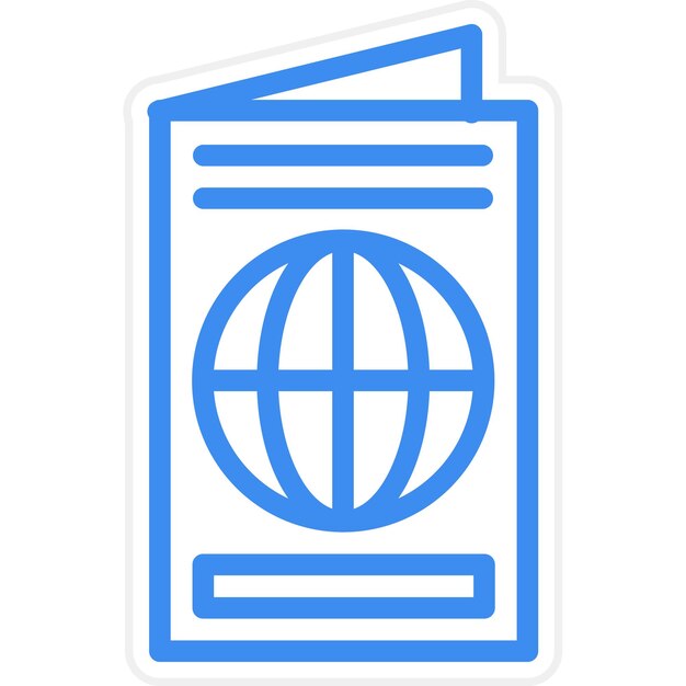 Vector Design Travel Visa Icon Style